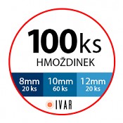 Balení hmoždinek IVAR - QUATRO EDGE QE - 100 ks (8,10 a 12mm)