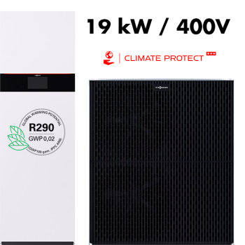 Set tepelné čerpadlo Viessmann Vitocal 252-A 19kW + vnitřní jednotka s integrovaným zásobníkem 190l, Aku 16l, 400V