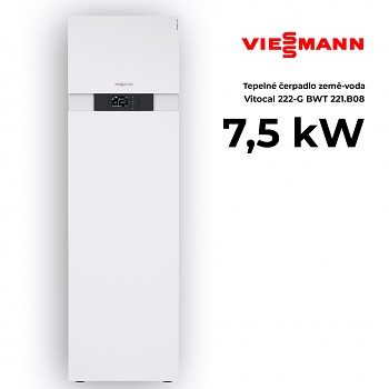 Tepelné čerpadlo země voda s integrovaným zásobníkem 220l Vitocal 222-G BWT 221.B08