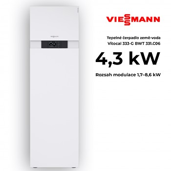 Tepelné čerpadlo země voda s integrovaným zásobníkem 220l Vitocal 333-G BWT 331.C06