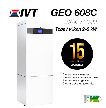 Tepelné čerpadlo IVT Země-voda GEO 608C 8kW + Záruka 15let za 1Kč