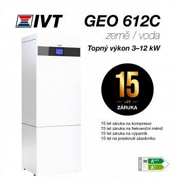 Tepelné čerpadlo IVT Země-voda GEO 612C 12kW + Záruka 15let za 1Kč