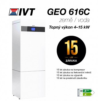 Tepelné čerpadlo IVT Země-voda GEO 616C 15kW + Záruka 15let za 1Kč