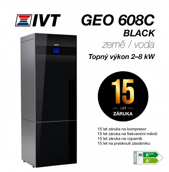 Tepelné čerpadlo IVT Země-voda GEO 608C BLACK 8kW + Záruka 15let za 1Kč