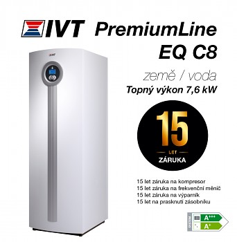 Tepelné čerpadlo IVT země-voda PremiumLine EQ C8 kW + Záruka 15 let za 1Kč