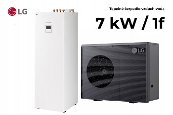 Tepelné čerpadlo LG THERMA V R290 Monoblok 7kW 1f + vnitřní jednotka s integrovaným zásobníkem Nerez 200l