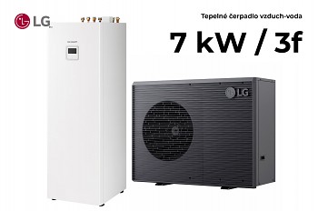 Tepelné čerpadlo LG THERMA V R290 Monoblok 7kW 3f + vnitřní jednotka s integrovaným zásobníkem Nerez 200l