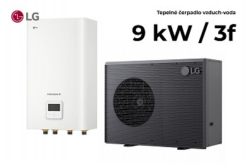Tepelné čerpadlo LG THERMA V R290 Monoblok 9kW 3f + vnitřní jednotka HYDROBOX (Externí zásobník TUV)