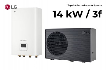 Tepelné čerpadlo LG THERMA V R290 Monoblok 14kW 3f + vnitřní jednotka HYDROBOX (Externí zásobník TUV)