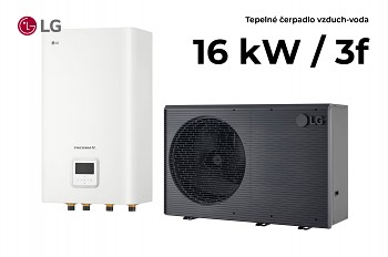 Tepelné čerpadlo LG THERMA V R290 Monoblok 16kW 3f + vnitřní jednotka HYDROBOX (Externí zásobník TUV)