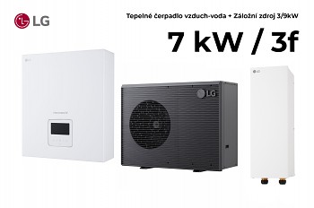 Tepelné čerpadlo LG THERMA V R290 Monoblok 7kW 3f + Řídící jednotka LG Control Box+ Záložní zdroj 3/9kW