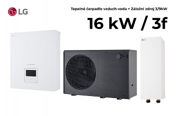 Tepelné čerpadlo LG THERMA V R290 Monoblok 16kW 3f + Řídící jednotka LG Control Box+ Záložní zdroj 3/9kW