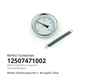 REHAU příložný teploměr 0 - 80 stupňů Celsia