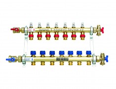 Rozdělovač REHAU HKV-D 7 okruhů s průtokoměry