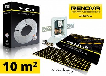 SET KOMPLET 10m2 RENOVA ORIGINAL podlahové topení se samolepem + 1x omezovač