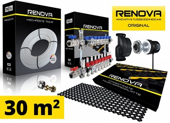 SET KOMPLET 30m2 RENOVA ORIGINAL podlahové topení + 1x rozdělovač s čerpadlem