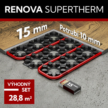 Podlahové topení bez bourání RENOVA Supertherm - Výhodný set 28,8 m2