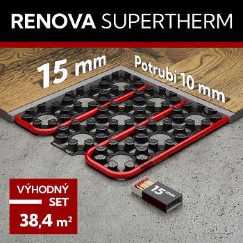 Podlahové topení bez bourání RENOVA Supertherm - Výhodný set 38,4 m2