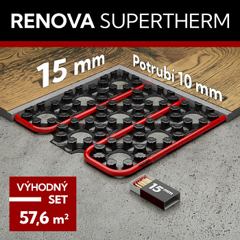 Podlahové topení bez bourání RENOVA Supertherm - Výhodný set 57,6 m2